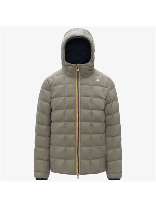 Giacca uomo in piuma d'oca reversibile colore blu-green K-WAY | JACK ST THERMO DOUBLEB3F